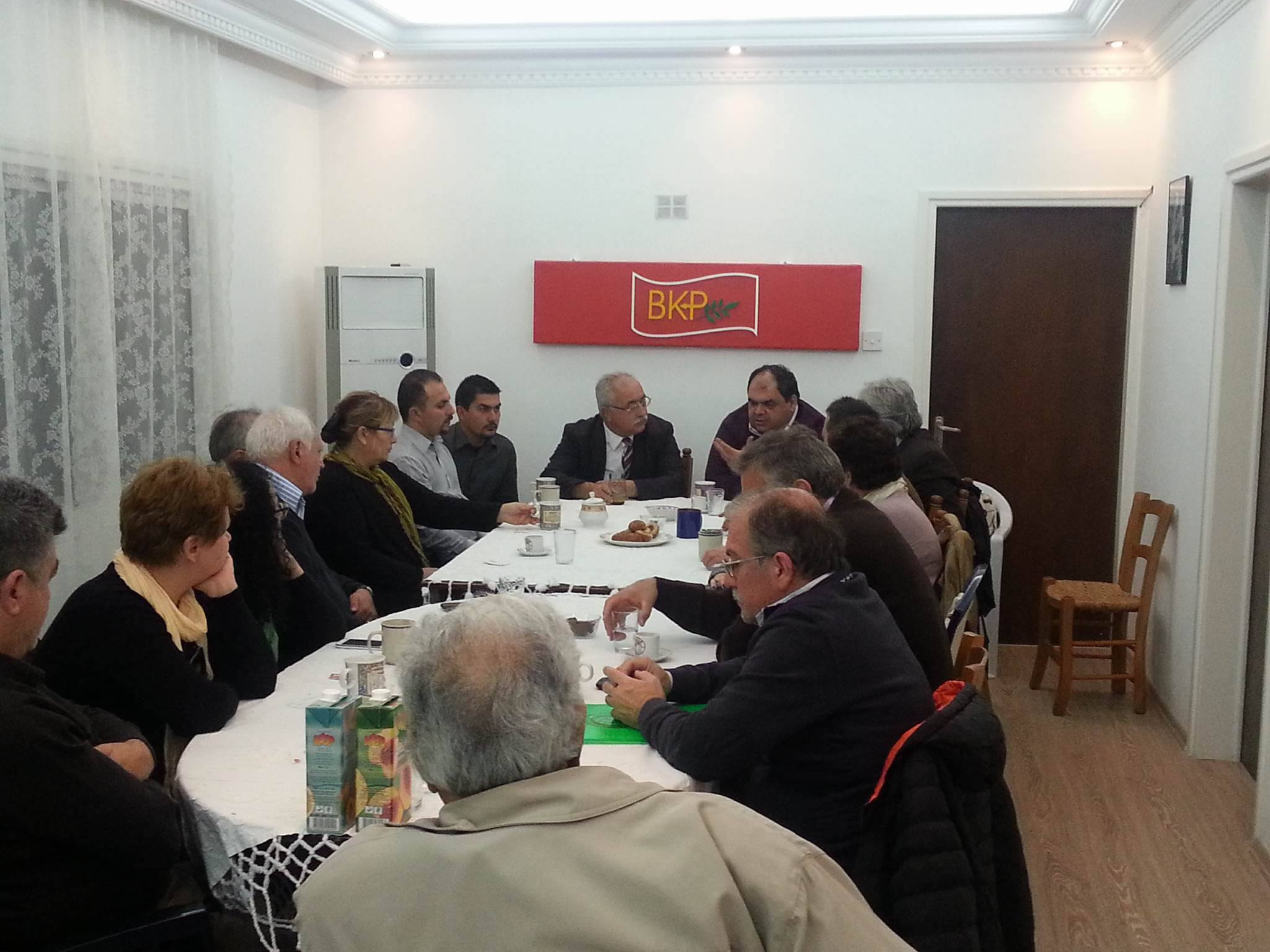 Dünya Barış Konseyi, Türkiye Barış Derneği, Yunanistan Uluslararası Barış ve Yumuşama Komitesi ve Kıbrıs Barış Konseyi heyetleri, Birleşik Kıbrıs Partisi’ni ziyaret ederek görüşme gerçekleştirdi.