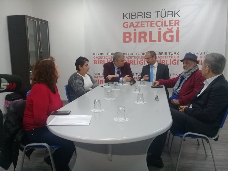 Birleşik Kıbrıs Partisi, Kıbrıs Türk Gazeteciler Birliği’ni ziyaret etti.